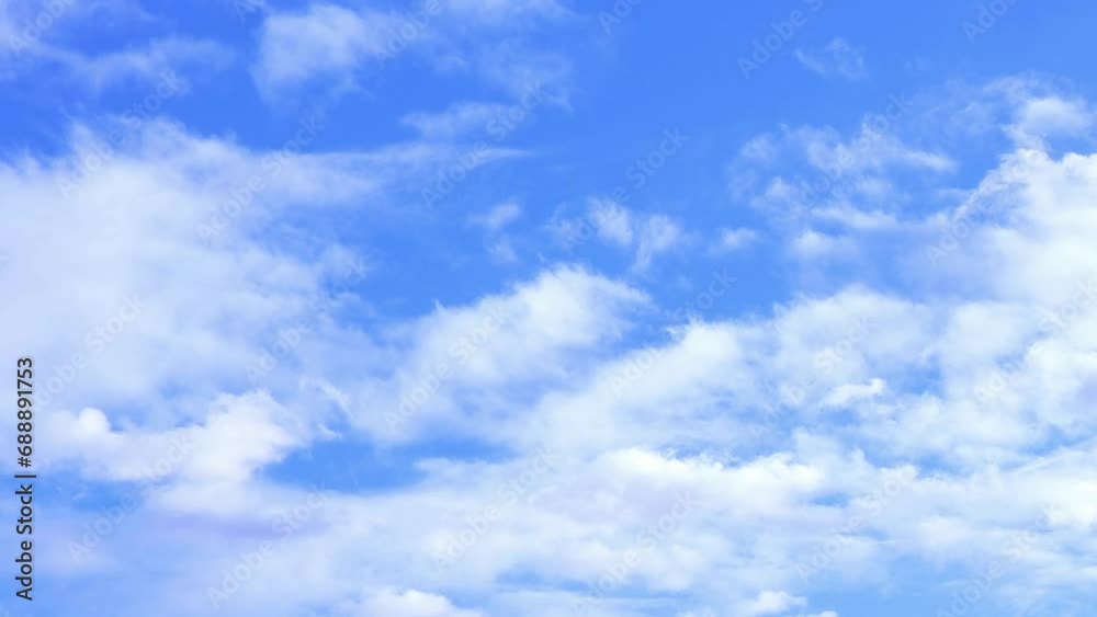 Blue sky with beautiful white clouds background. Motion white clouds in the sky. Blue sky with beautiful white clouds background. Motion white clouds in the sky.