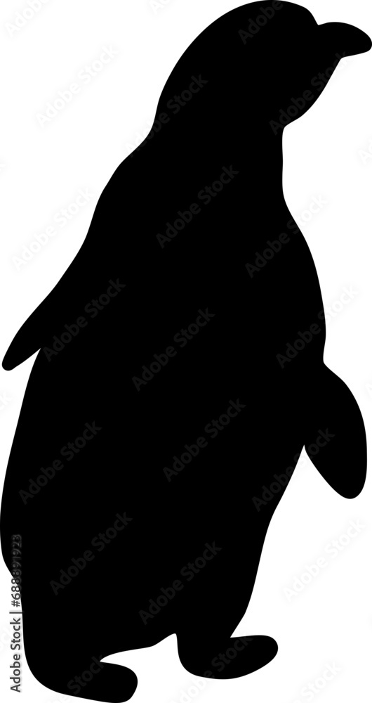 Penguin graphic of bird shape element design vector