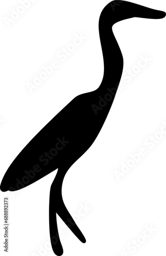 Egret bird graphic shape element design vector