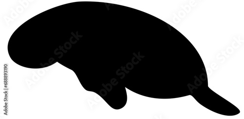 Black Living under the sea vector shape