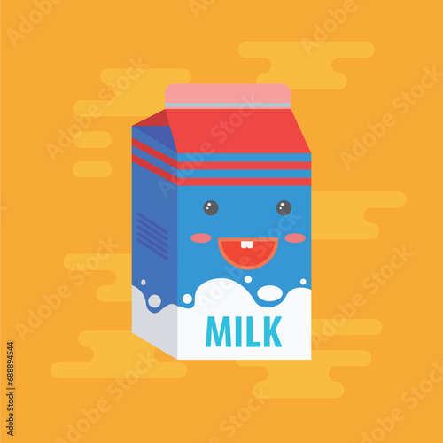 box milk flat design