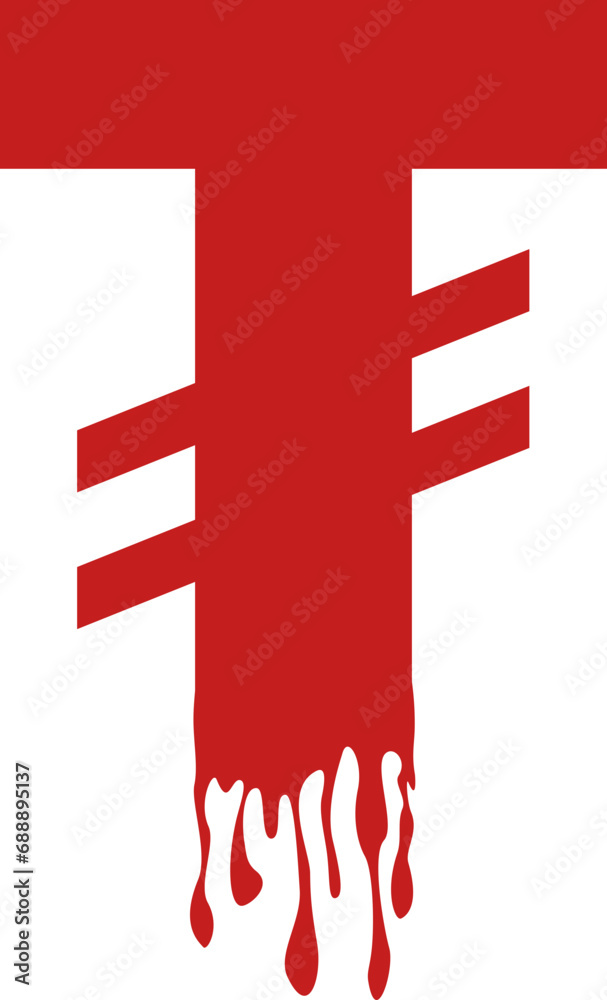 Obraz premium Blood Currency font