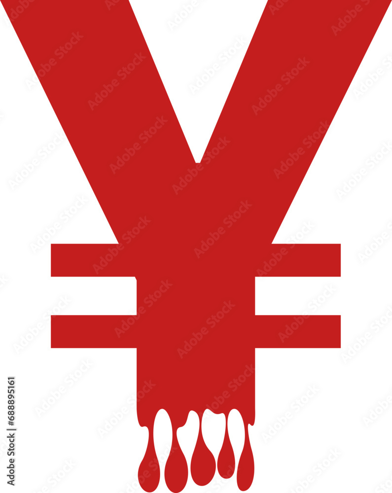 Obraz premium Blood Currency font