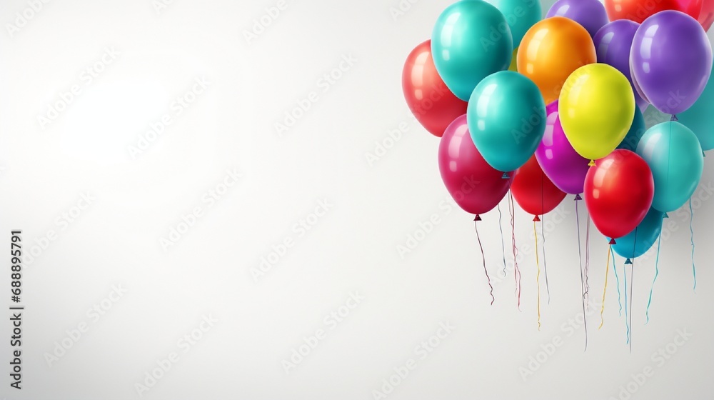 Colorful Balloons for Anniversary Celebration background with copy space generated by AI tool