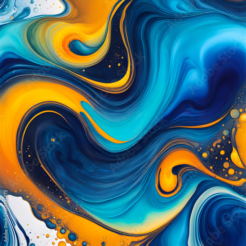 Vibrant Template. Alcohol Ink Illustration. Liquid Swirl. Vibrant Decorative Splash.