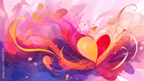 An abstract background the harmony of emotions with love