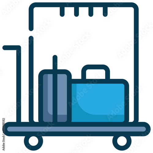 bellhop luggage hotel service filled outline