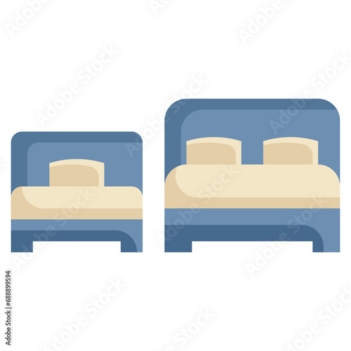 bed room hotel service flat style