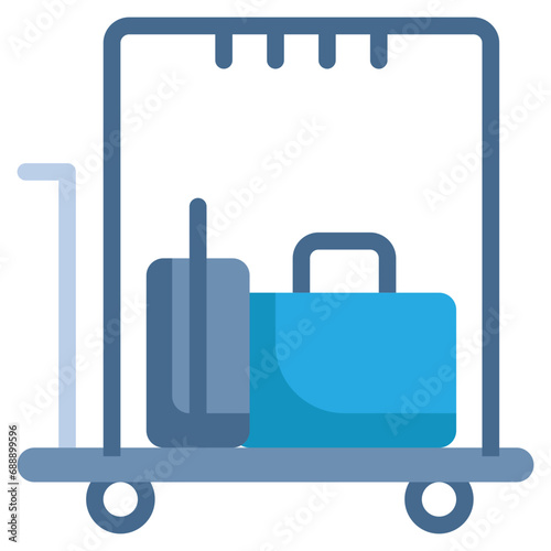 bellhop luggage hotel service flat style