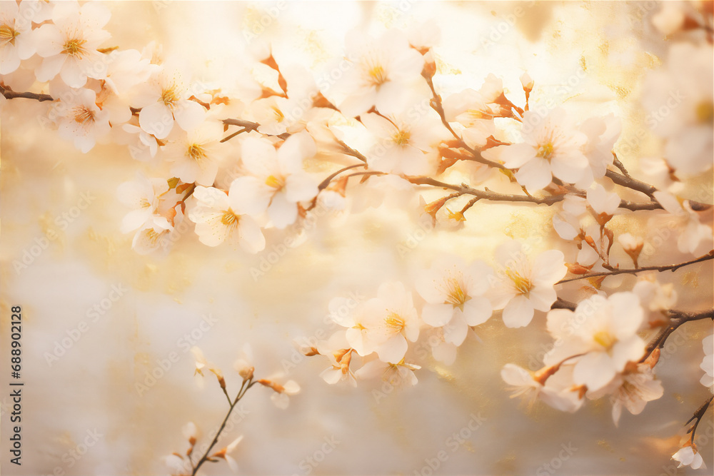 cherry blossom in the spring in the morning light cherry blossom in the spring in the morning light