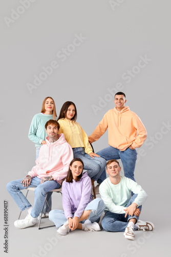 Group of young people in st...