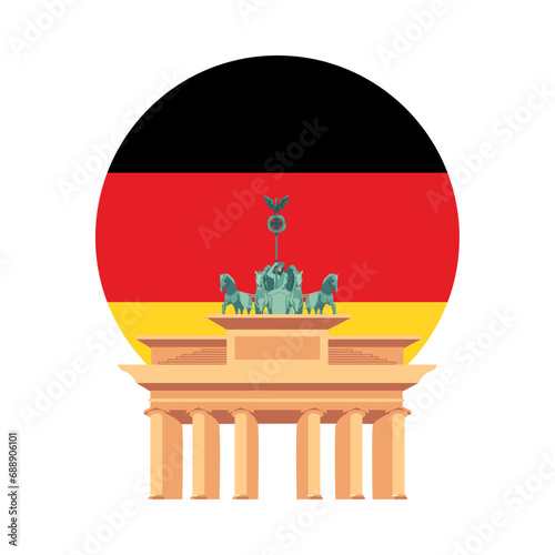 germany brandenburg gate isolated