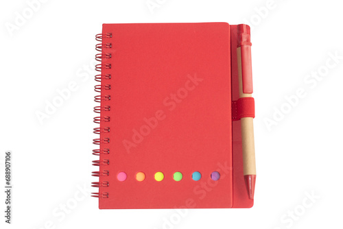 notebook and pen isolated