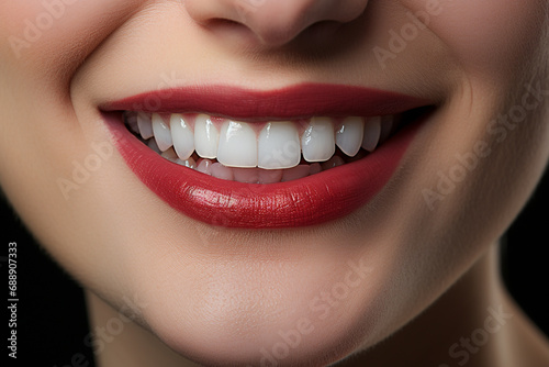 Healthy smile teeth of young woman.