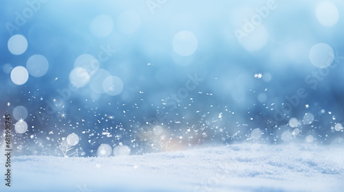 Winter Blurred Background with Snowfall and Snowdrifts. Copy Space © 39 Rako