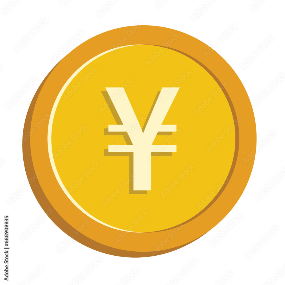 Yen Currency Money Coin Piece, Coin Illustration Yen Currency Money Coin Piece, Coin Illustration