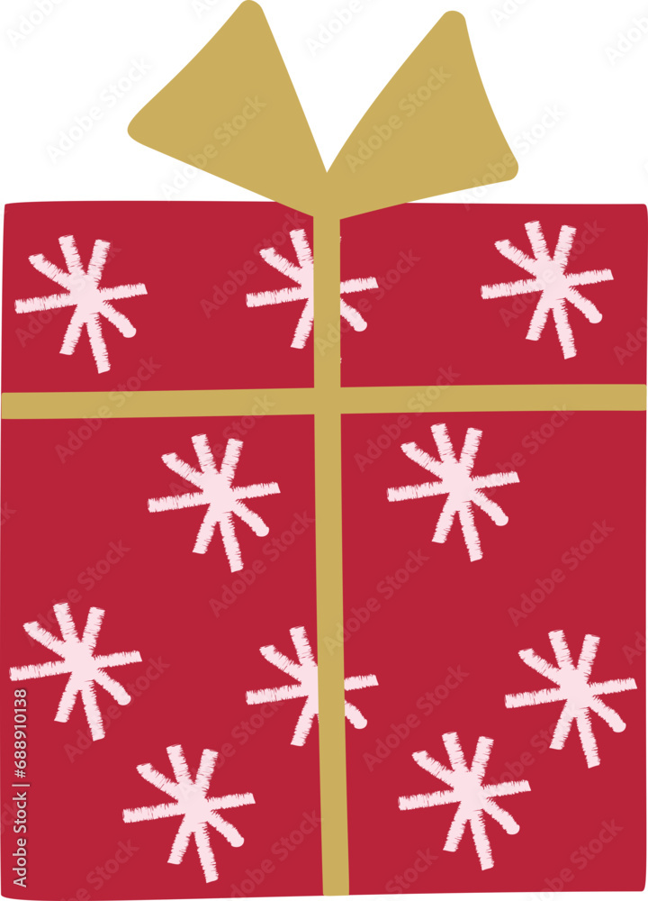 Christmas gift element vector