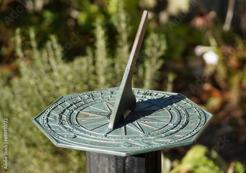 sundial in the garden