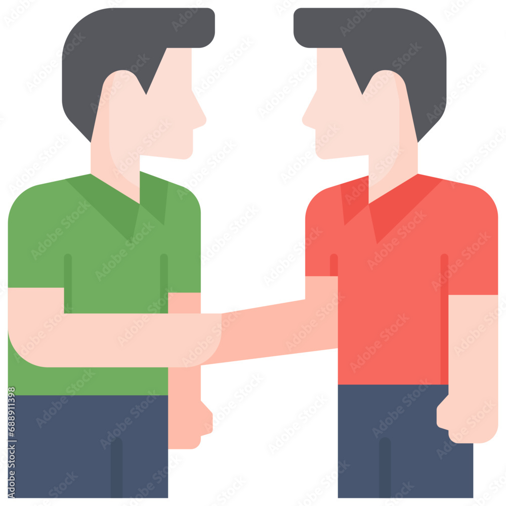 Handshake icon. Flat design. For presentation, graphic design, mobile application.