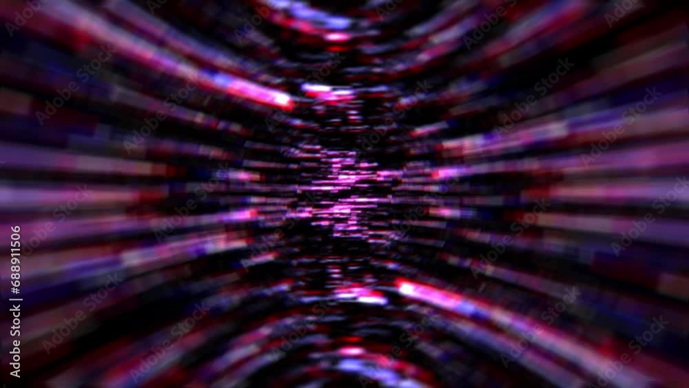Abstract analog TV screen with horizontal bars and glitches. Digital tv static noise damage.