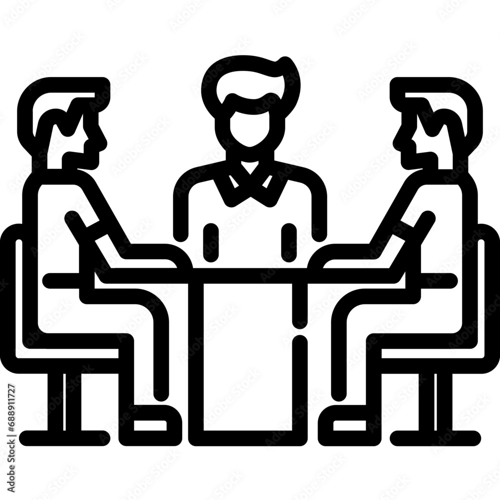 Brainstorming icon. Outline design. For presentation, graphic design, mobile application.