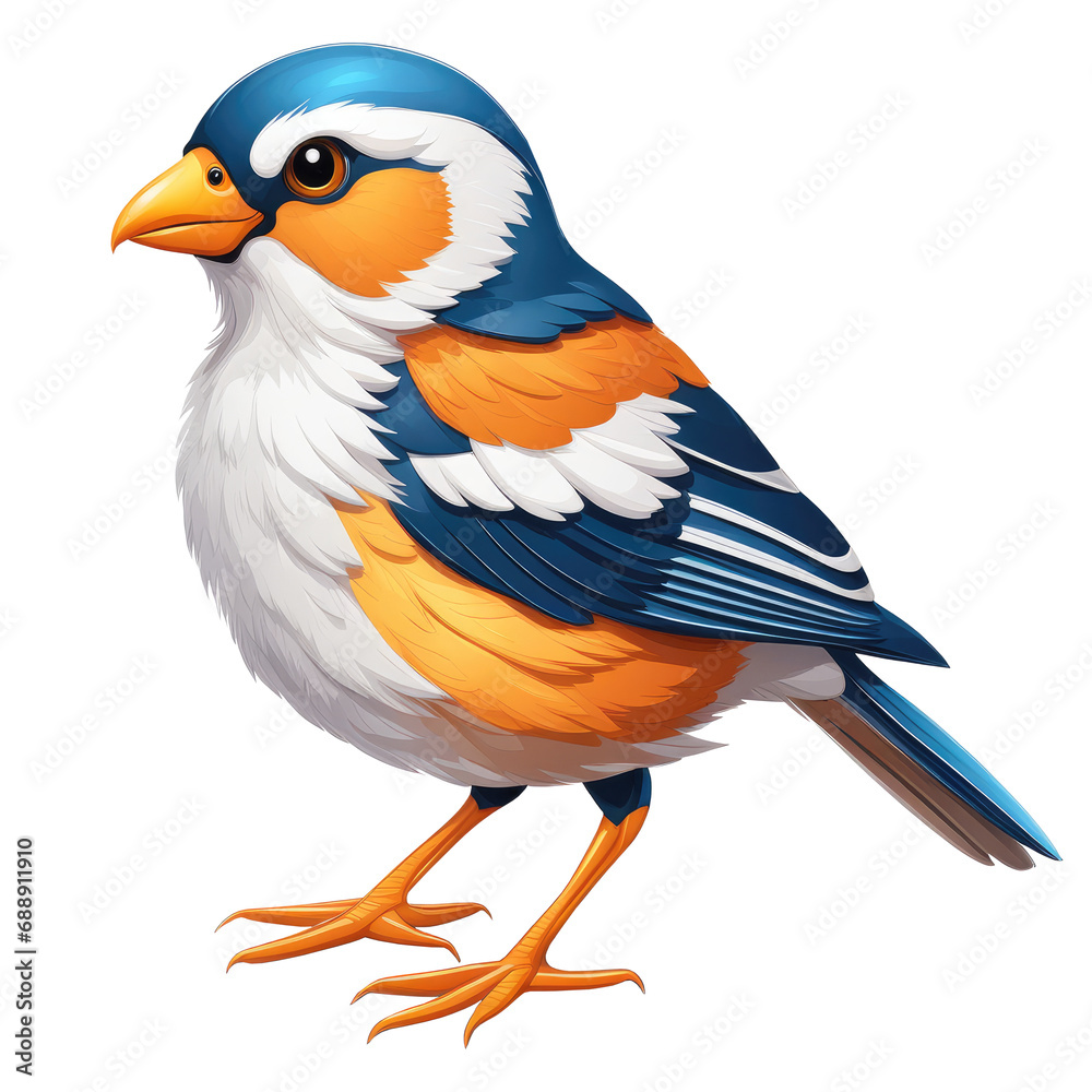 Charming bird against a transparent scene Charming bird against a transparent scene