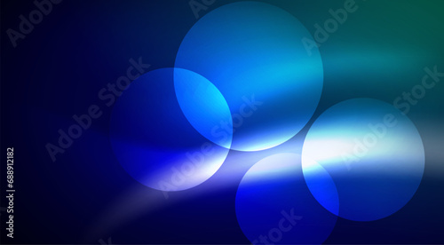 Shiny Light Neon Bubble Circles. Vector illustration For Wallpaper  Banner  Background  Card  Book Illustration  landing page