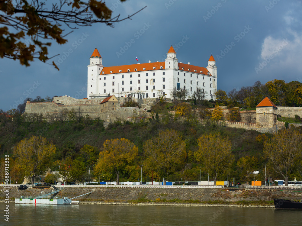Image of view on Bratislava Castle in Slovakia.