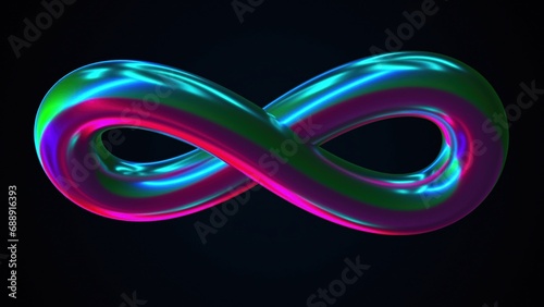 3d infinity sign. Computer generated render