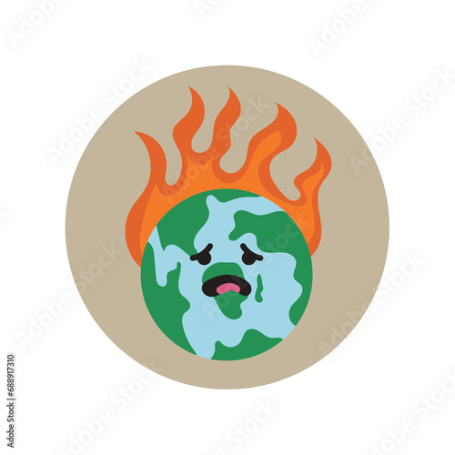 The earth is experiencing global warming due to the greenhouse effect