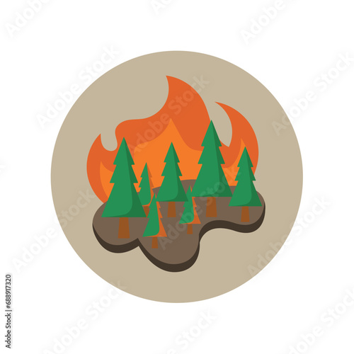 forests are flammable due to global warming photo