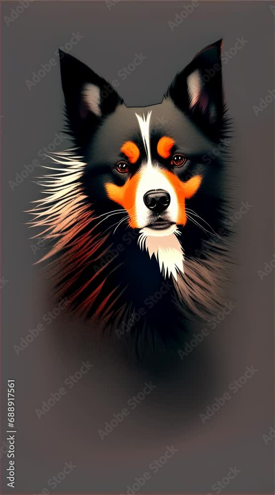 black and white dog