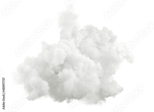 Pure soft clouds creativity shapes on transparent backgrounds 3d rendering png