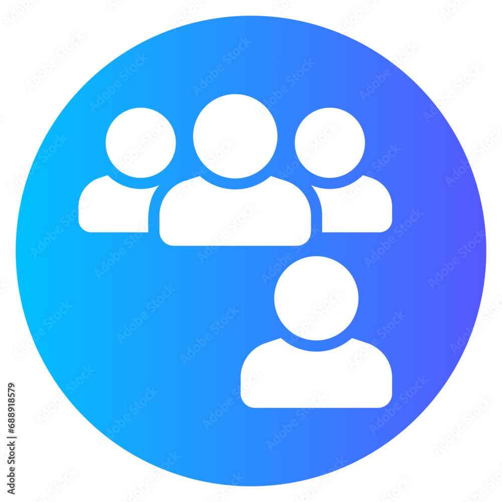 Social Exclusion gradient icon Social Exclusion gradient icon
