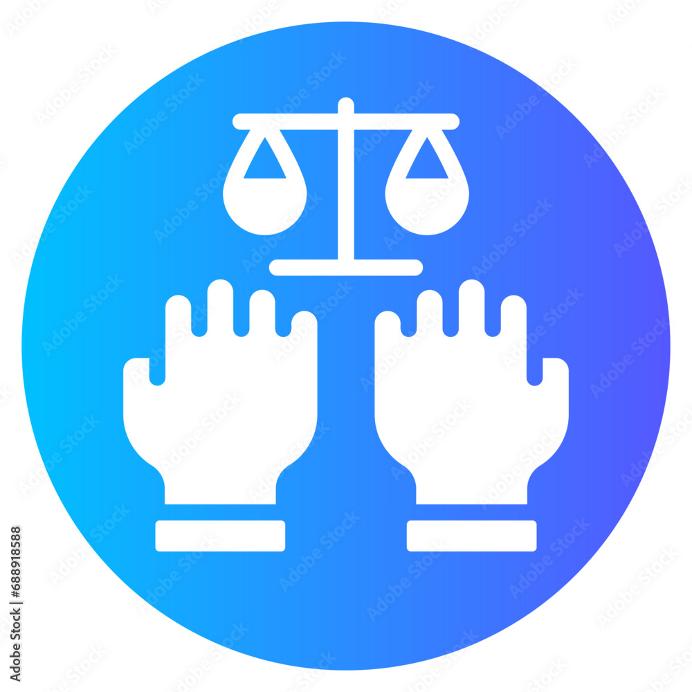 Fototapeta premium social justice gradient icon