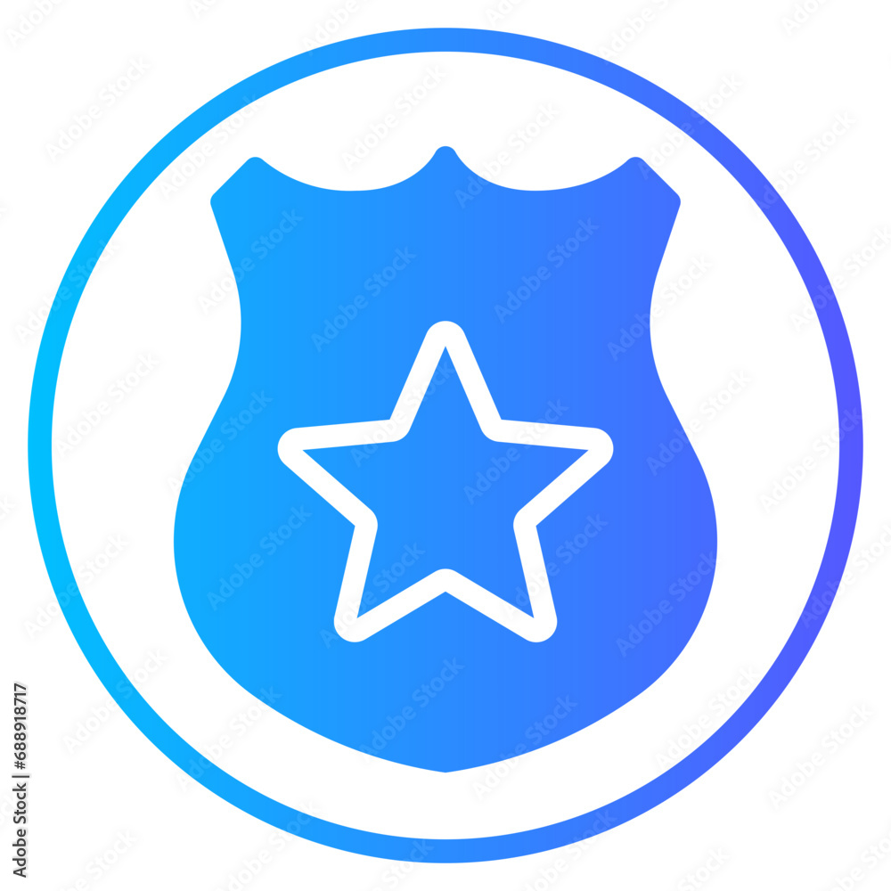 police shield gradient icon police shield gradient icon