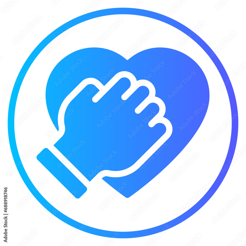 Fototapeta premium trust gradient icon