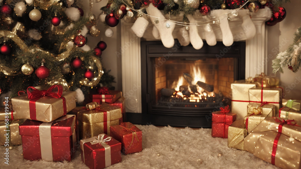 Vintage Whispers: Christmas Treasures Amidst Baubles and Flames