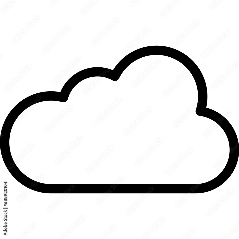 Cloud icon. Outline design. For presentation, graphic design, mobile application. Cloud icon. Outline design. For presentation, graphic design, mobile application.