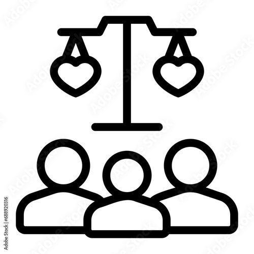 family law line icon photo