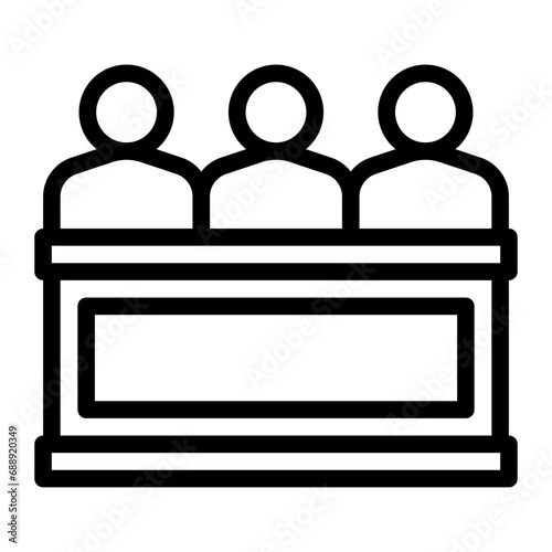 jury line icon