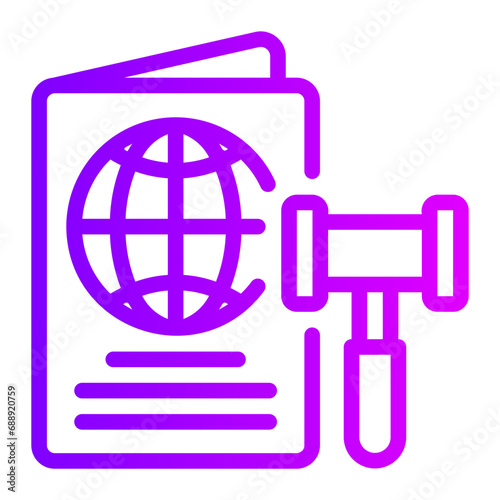 immigration gradient icon