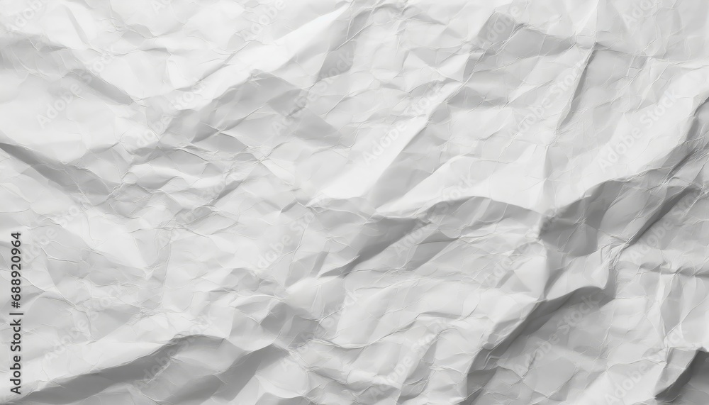 Obraz premium White crumpled paper texture background.