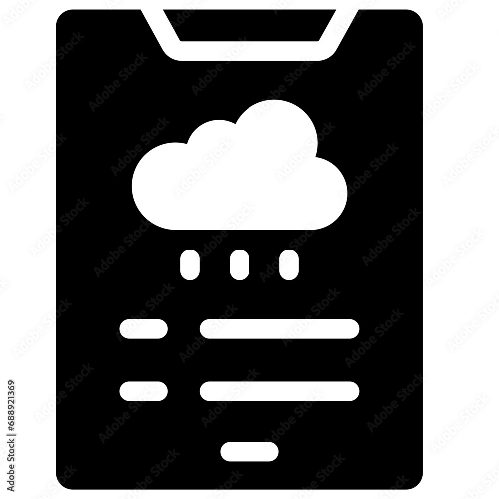 Weather on tablet icon. Solid design. For presentation, graphic design, mobile application. Weather on tablet icon. Solid design. For presentation, graphic design, mobile application.