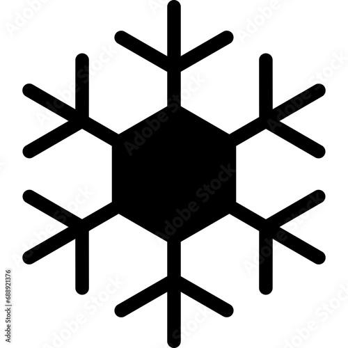 Snow icon. Solid design. For presentation, graphic design, mobile application.