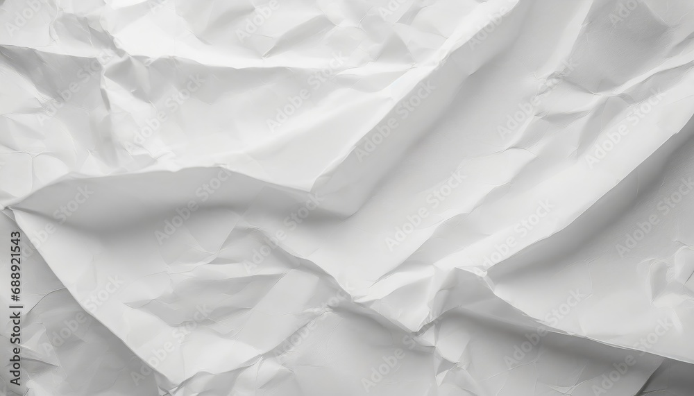 Obraz premium White crumpled paper texture background.
