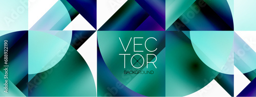 Minimalist marvel - squares and circles unite in harmonious geometry. Muted tones weave serene backdrop where structured tiles form dance of timeless elegance, epitomizing modern simplicity