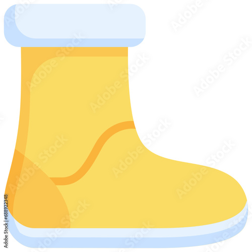 Snow boots icon. Flat design. For presentation, graphic design, mobile application.