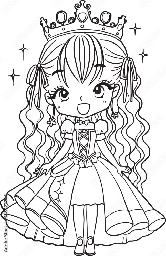 Cartoon fantasy princess beautiful coloring pages Cartoon fantasy princess beautiful coloring pages