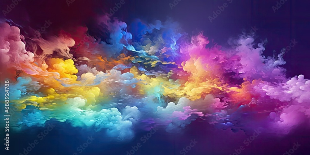Abstract background with colorful sky and neon clouds, 3d rendering, Abstract background with colorful sky and neon clouds, 3d rendering,